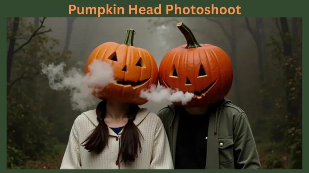 pumpkin head photoshoot